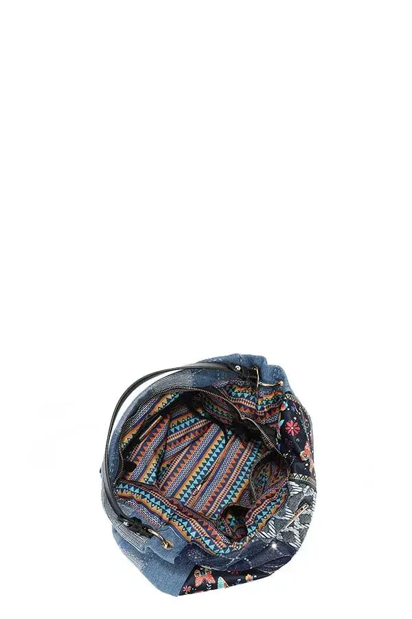 Nicole Lee USA Bosque De Amor Denim Hobo Bag - BOSQUE DE AMOR / OS