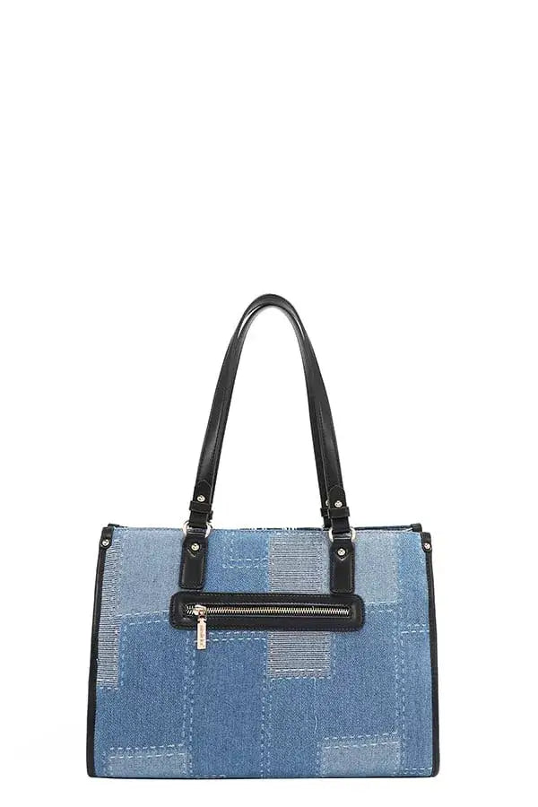 Nicole Lee USA Bosque de Amor Denim Tote Bag - BOSQUE DE AMOR / OS - Denim Tote Bag
