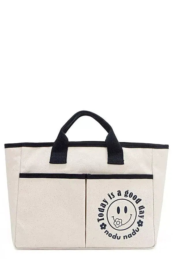 Nicole Lee USA Canvas Tote Bag - BEIGE / One Size
