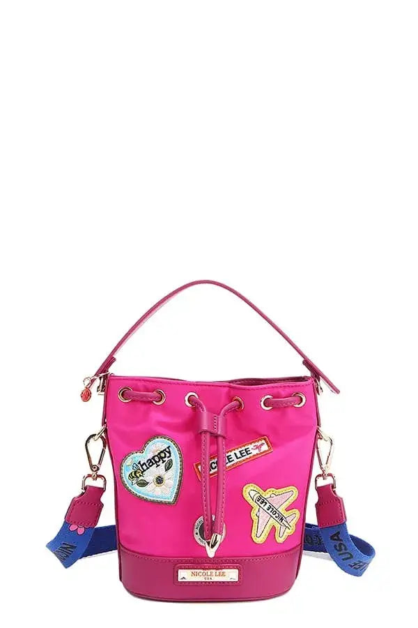 Nicole Lee USA Color Patch Bucket Bag