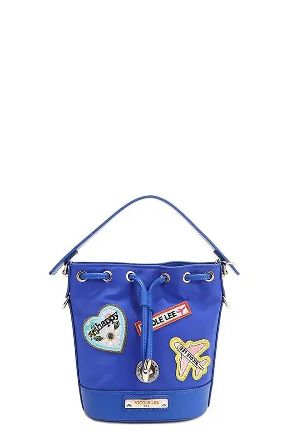 Nicole Lee USA Color Patch Bucket Bag - BLUE / One Size