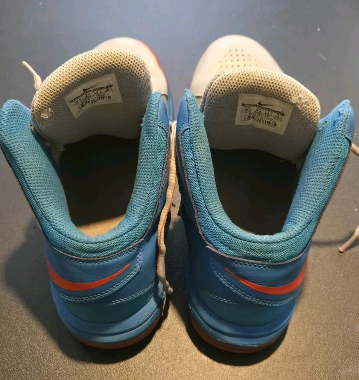 Nike Air Max Hyperdunk 2011 Low 524041-009 Blue Red Basketball Shoes Size 10.5