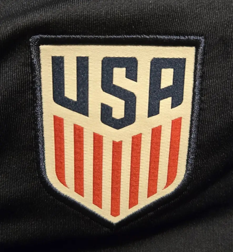USA shield patch on Nike Dri-Fit U.S. Soccer slim fit jacket without tags