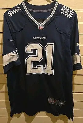 Nike Ezekiel Elliott Cowboys Jersey #21 Blue Size Small for football fans