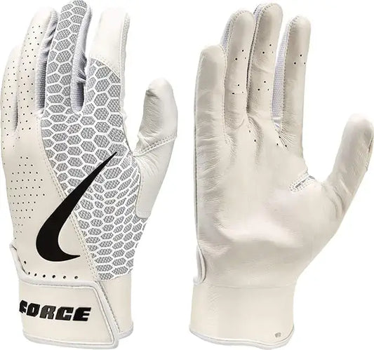 Pair of white Nike Fielding Gloves for Baseball batting and fielding performance