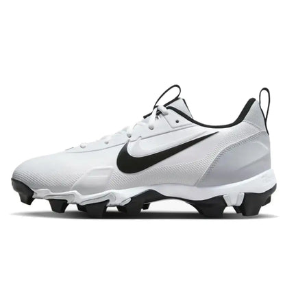 White and black Nike Force Trout 9 Keystone low rubber baseball cleats for size 10.5