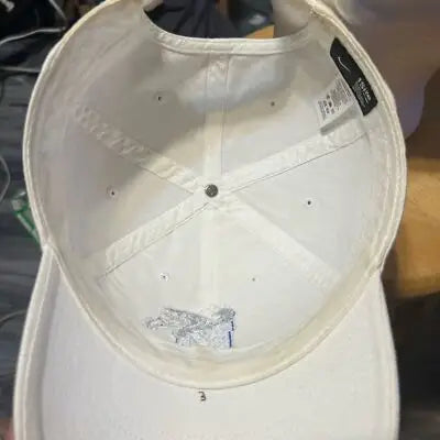 White Nike Memphis University Hat with internal stitching and tags for comfortable fit
