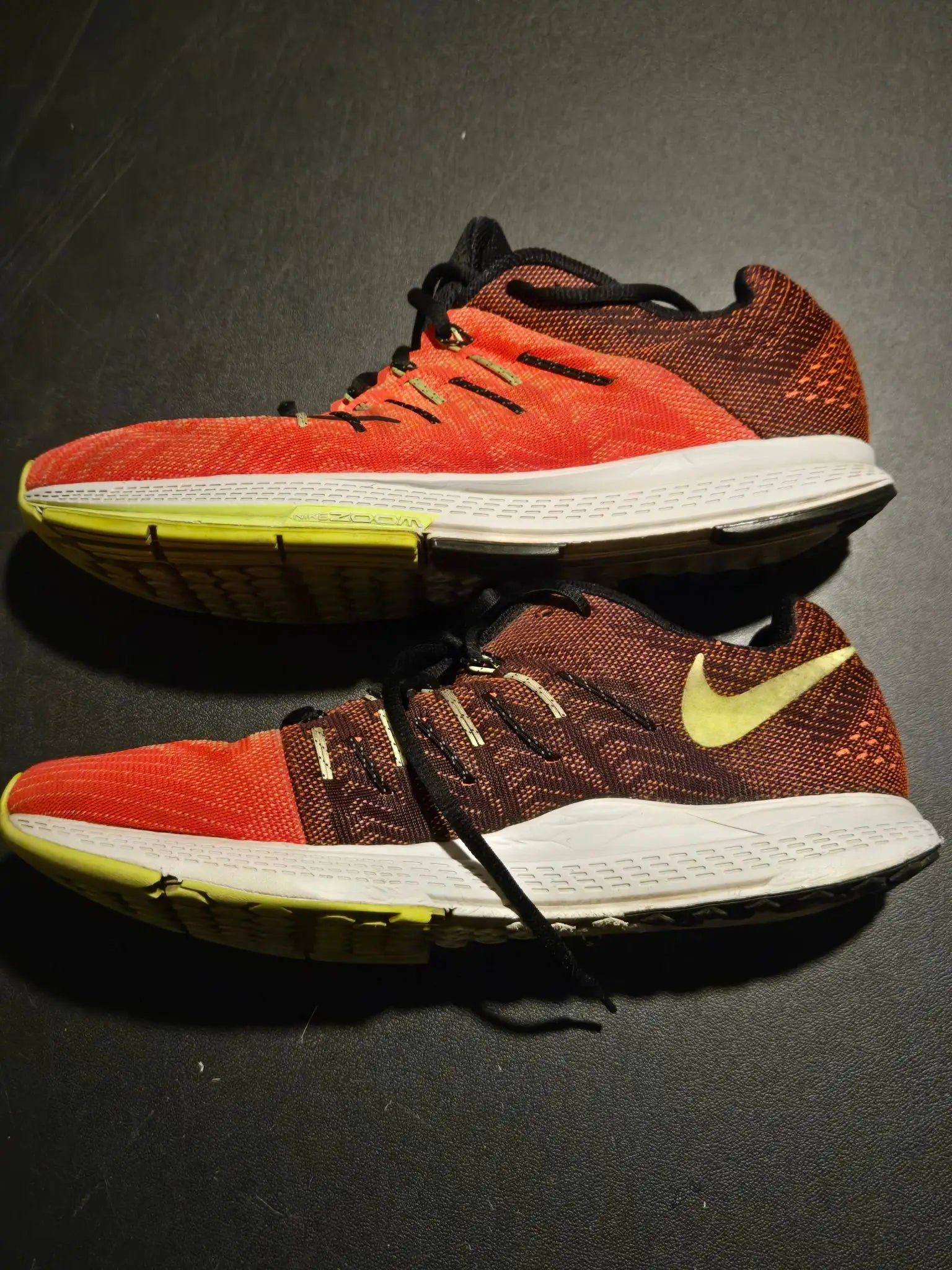 Nike Running Shoes Mens 11 Zoom Elite 8 Breathable Cushioned Low Top Red - Running Shoes