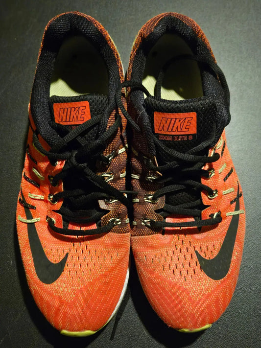 Nike Running Shoes Mens 11 Zoom Elite 8 Breathable Cushioned Low Top Red - Running Shoes