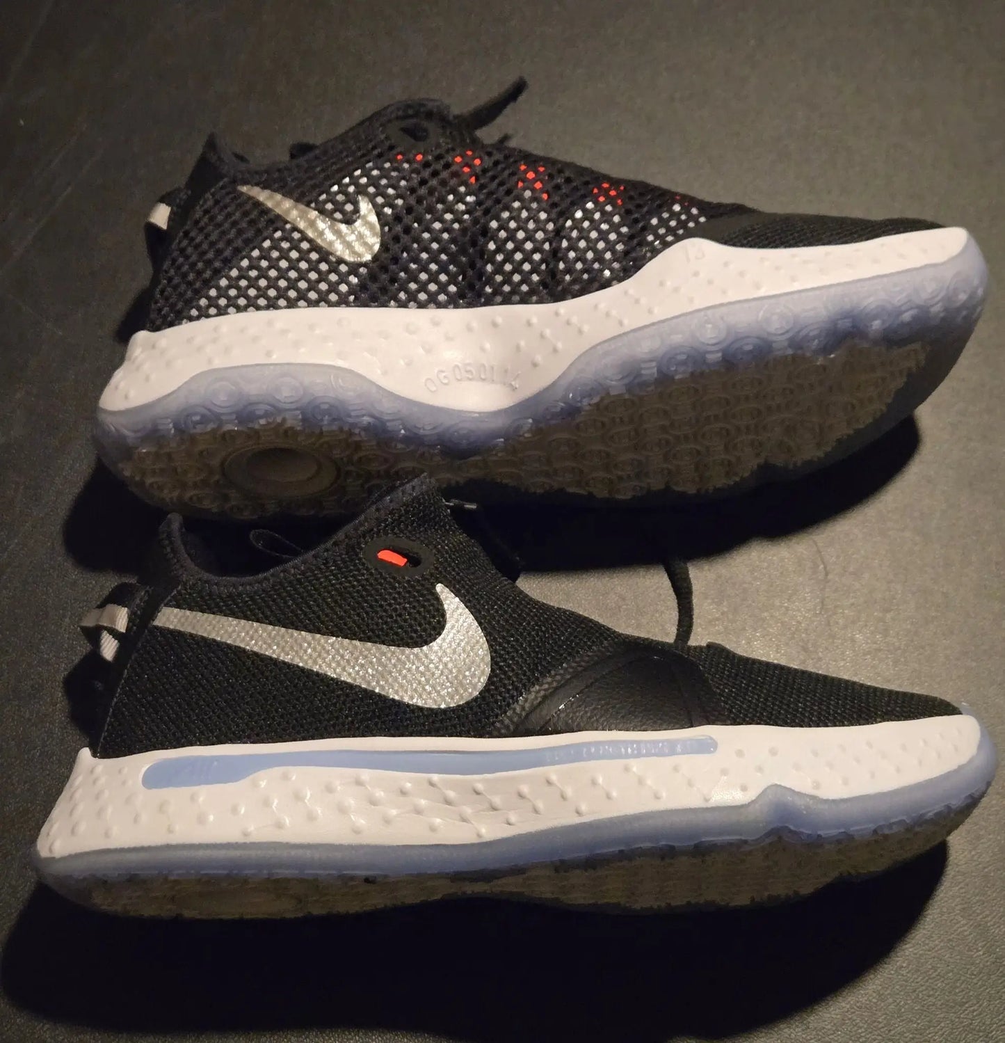 Nike Running Shoes Mens 8 Black White Mesh Slip On Zipper Sneakers CD5079-001 - Running Shoes