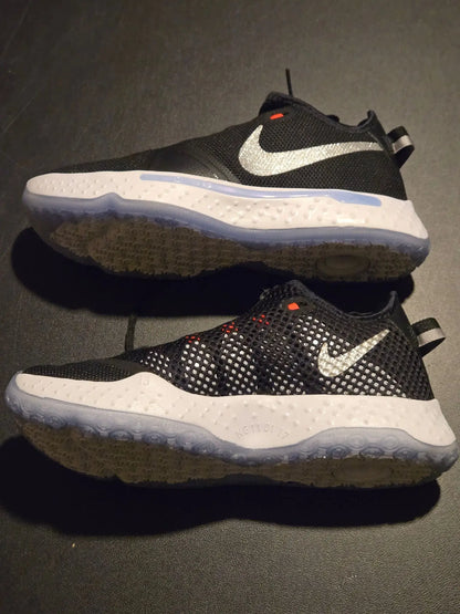 Nike Running Shoes Mens 8 Black White Mesh Slip On Zipper Sneakers CD5079-001 - Running Shoes