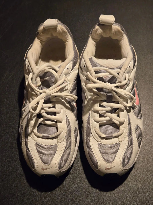 Nike Running Shoes Womens 9.5 White Gray Pink Sneakers 2007 Lightly Worn Comfort - Running Shoes