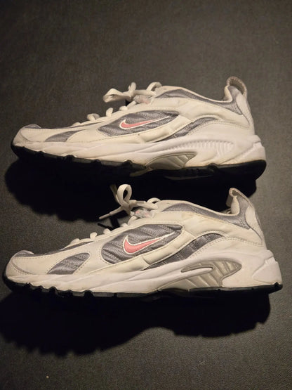 Nike Running Shoes Womens 9.5 White Gray Pink Sneakers 2007 Lightly Worn Comfort - Running Shoes