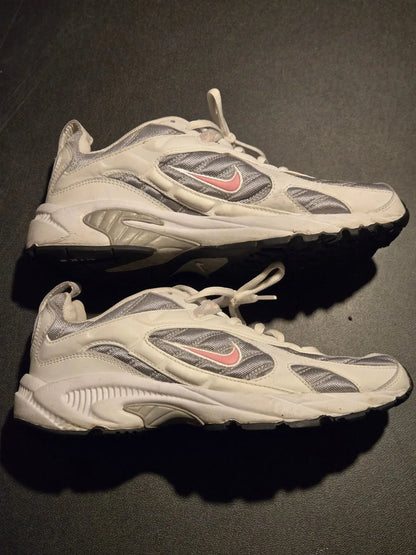 Nike Running Shoes Womens 9.5 White Gray Pink Sneakers 2007 Lightly Worn Comfort - Running Shoes
