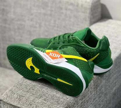 Nike Sabrina 2 Oregon athletic shoes in green and yellow with white accents, fast shipping