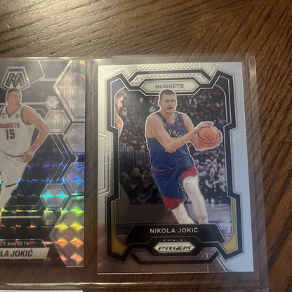 Nikola Jokic trading cards in a premium card lot for basketball fans