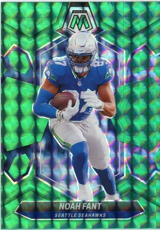 Noah Fant Green Mosaic Seattle Seahawks football trading card 2024 Panini Mosaic