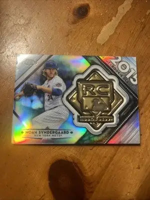 Noah Syndergaard rookie debut medallion card from 2018 Topps Chrome product