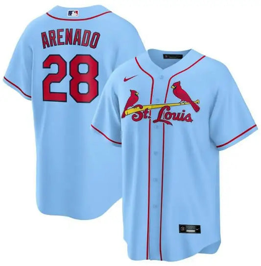 Light blue Nolan Arenado St. Louis Cardinals Nike home official replica player jersey