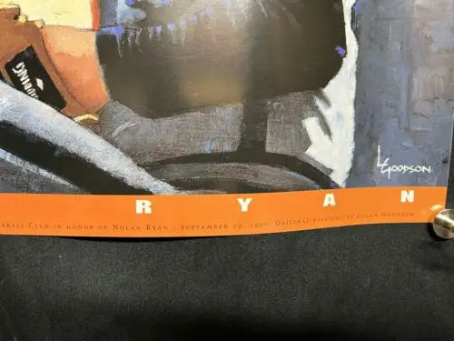 Framed Nolan Ryan Jersey Retirement Poster from September 29, 1996, Houston Astros