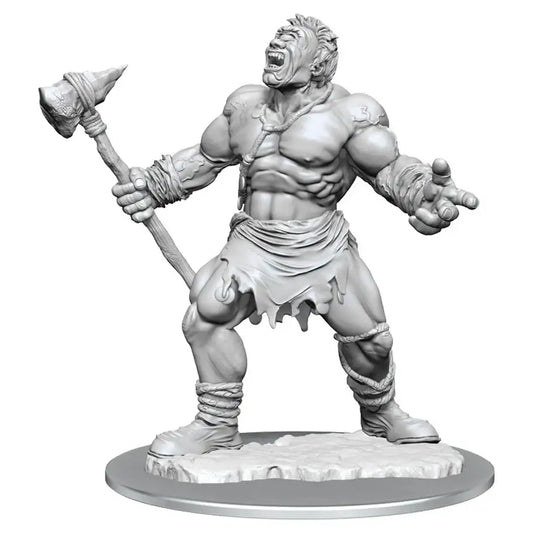 Gray giant miniature with crude stone hammer from Nolzur’s Marvelous Miniatures Cyclops set