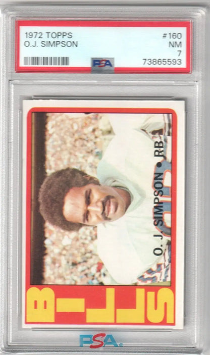 Graded O.J. Simpson football card.