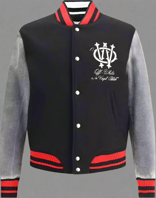 Off-White Men's Gothic OW Wool Varsity Jacket