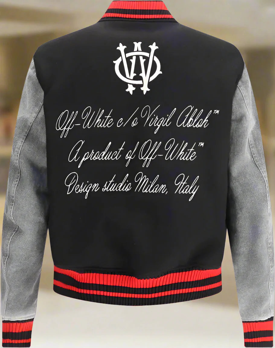 Off-White Men's Gothic OW Wool Varsity Jacket