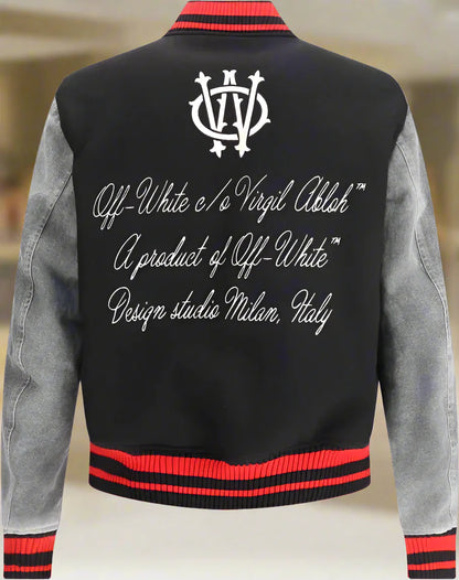 Off-White Men's Gothic OW Wool Varsity Jacket