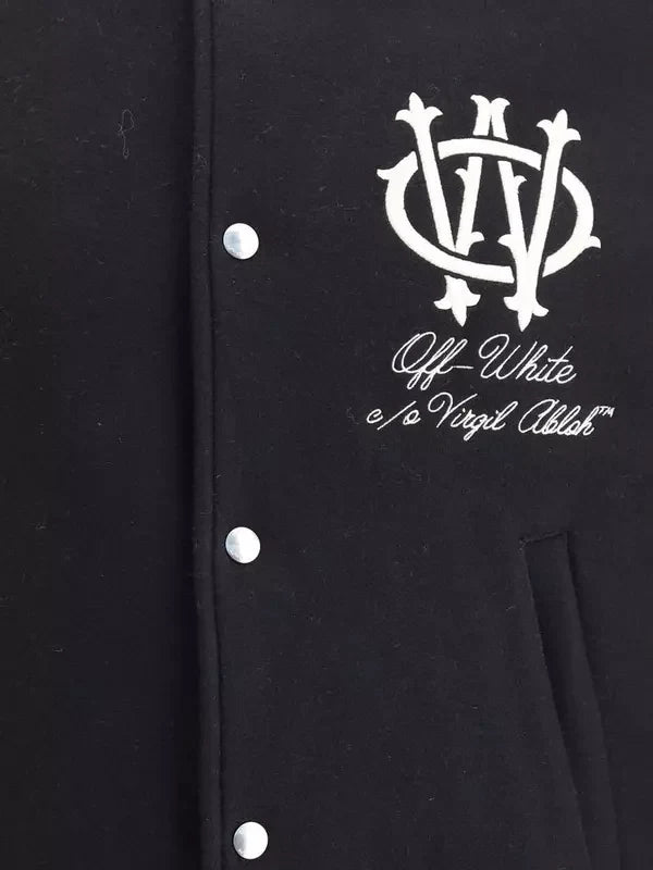 Off-White Men's Gothic OW Wool Varsity Jacket