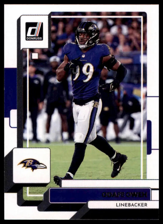 Football trading card of Odafe Oweh from 2022 Donruss Baltimore Ravens collection