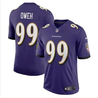 Purple Odafe Oweh Baltimore Ravens Nike Vapor Limited football jersey