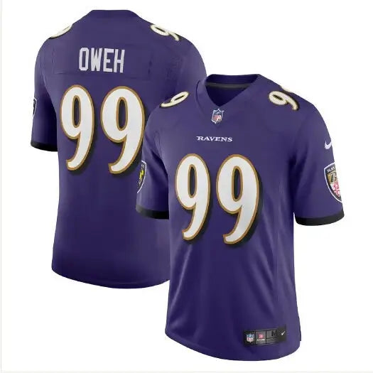 Purple Odafe Oweh Baltimore Ravens Nike Vapor Limited football jersey