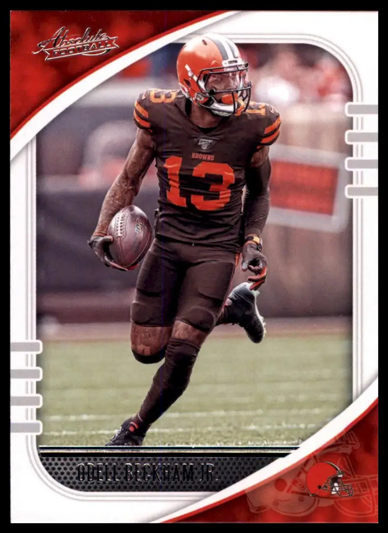 Collectible Odell Beckham Jr. Panini Absolute football card in Cleveland Browns uniform