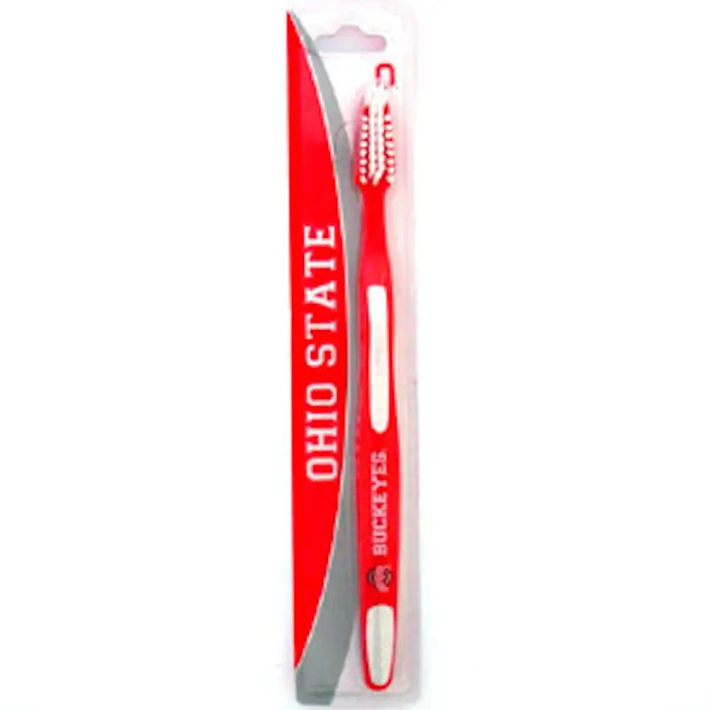 Red and white Ohio State toothbrush for NCAA fans and team collectibles