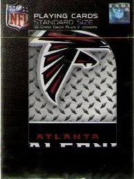 NFL Atlanta Falcons playing cards with metallic logo design for NFL playing fans