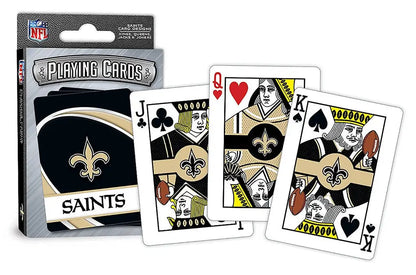 NFL Playing Cards featuring New Orleans Saints logos and colors for fans and collectors