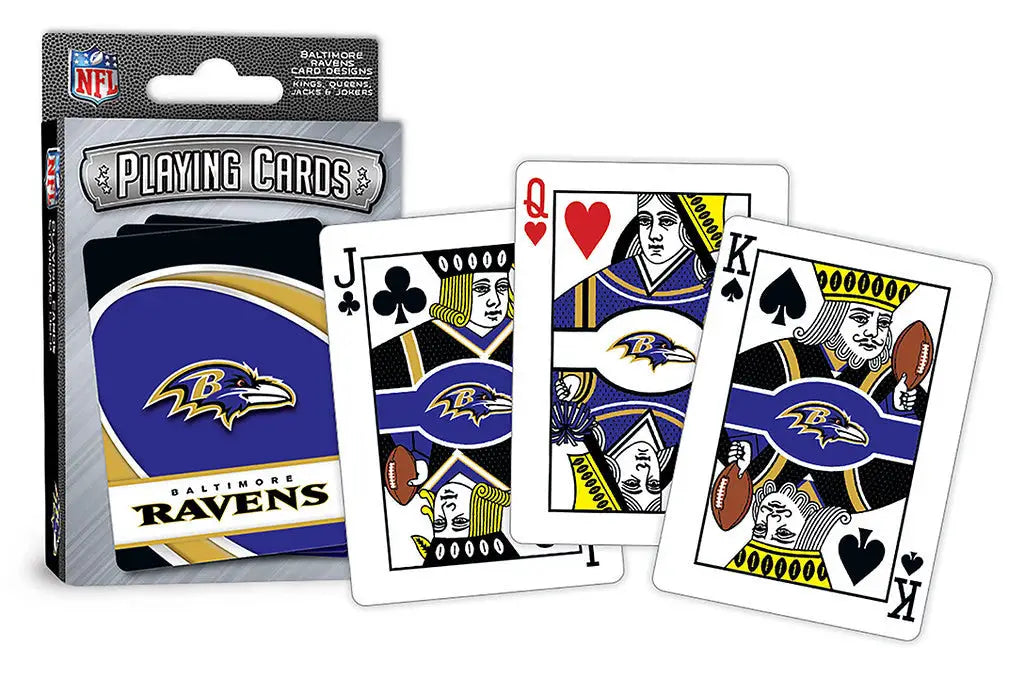 NFL Playing Cards featuring the Baltimore Ravens logo and colors in official design