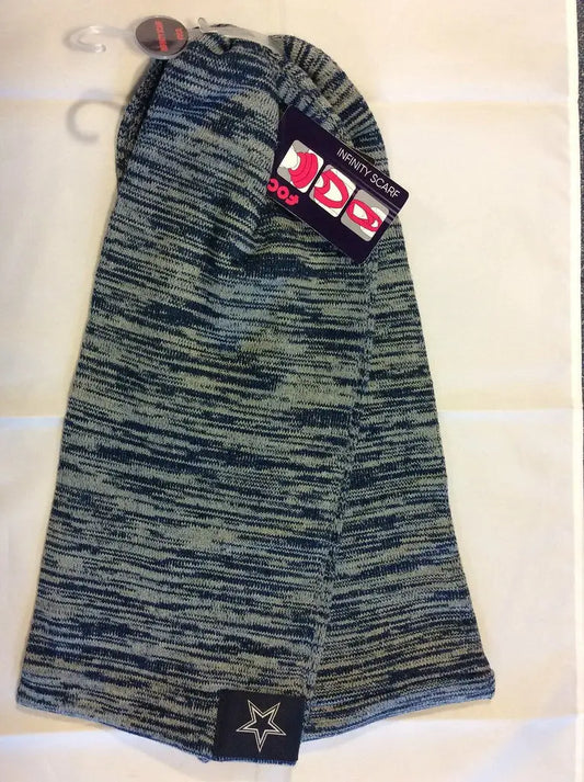 Knitted winter beanie hat with heathered green and black pattern for NFL Colorblock Infinity Scarf