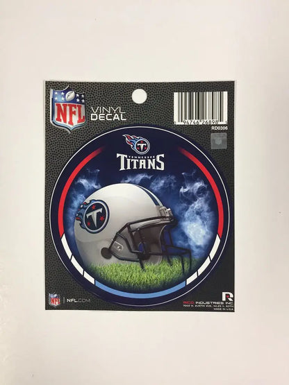 NFL Tennessee Titans Officially Licensed Vinyl Decal with Helmet and Sky Background