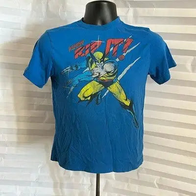 Blue Wolverine graphic t-shirt for boys from Old Navy Collectibles featuring Marvel Comics design