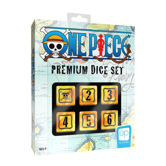 One Piece Premium D6 Dice Set showcasing colorful, collectible game dice