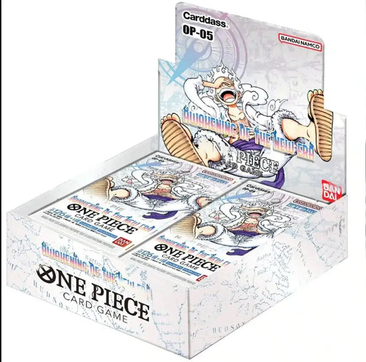 One Piece TCG Awakening of The New Era booster box featuring 1st anniversary booster pack