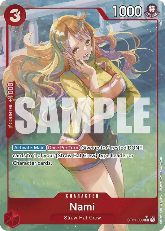 One Piece TCG Nami (Parallel) - Starter Deck EX: Gear 5 (ST21) (Near Mint Foil) - Trading Card
