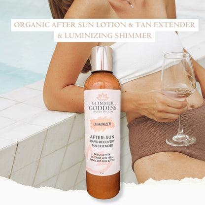 Organic After Sun Lotion & Tan Extender + Aluminizing Shimmer