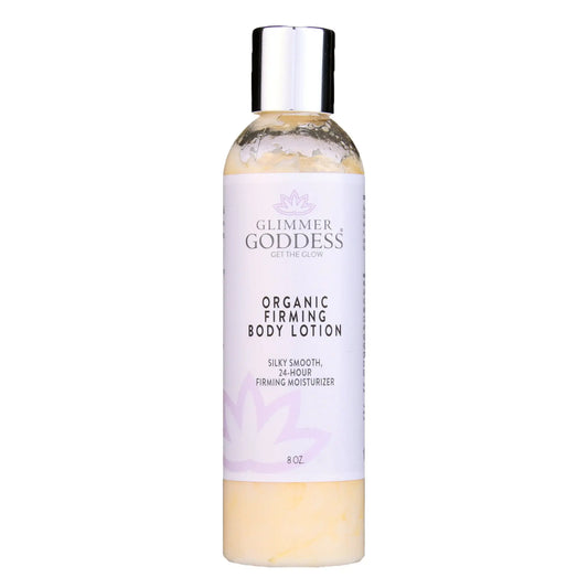 Organic Firming Body Lotion bottle showcasing natural, hydrating firming body lotion