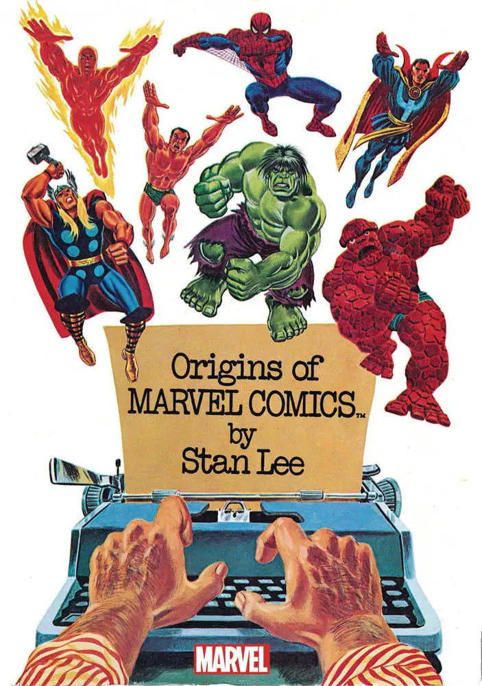 Marvel comics TPB cover featuring classic Marvel comics including Stan Lee artwork
