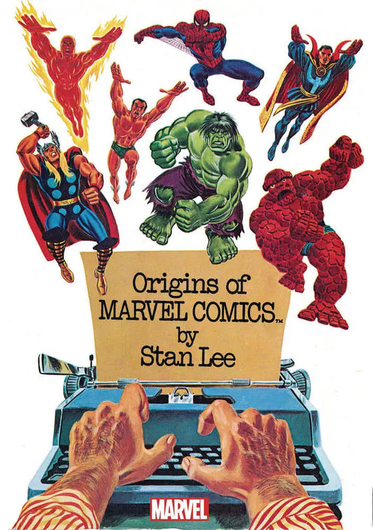 Marvel comics TPB cover featuring classic Marvel comics including Stan Lee artwork