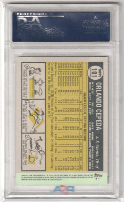 Graded Orlando Cepeda baseball card Gem Mint PSA 10 from 2003 Tops All-Time Autograph