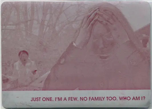 Person in distress on Orphan Black Season 1 Printing Plate Base Card 11 Magenta